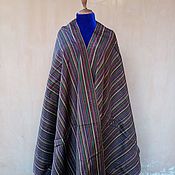Материалы для творчества handmade. Livemaster - original item Uzbek Vintage Silk Fabric Striped Snipe. V004. Handmade.