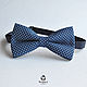 Tie Mr. / dark blue butterfly tie polka dot, Ties, Moscow,  Фото №1