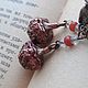 Серьги из меди "Перчики". Комплекты украшений. Творческая мастерская Ольги Скрыжевской. Ярмарка Мастеров.  Фото №4