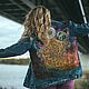 Denim jacket with print Fractals and Doctor Strange. painted clothing. Outerwear Jackets. nataliadenimart. My Livemaster. Фото №5