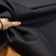 Пальтовая шерсть с кашемиром дублированная черная 3,2 м, Ткани, Сочи,  Фото №1