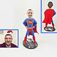 Фигурка в образе супермена. Куклы и пупсы. Авторские фигурки на заказ (Maxim-V). Интернет-магазин Ярмарка Мастеров.  Фото №2