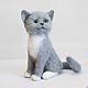 Gray kitten of the British breed Bartik. The toy is made of wool. Felted Toy. Natalya Gorshkova Cute toys felting. Online shopping on My Livemaster.  Фото №2
