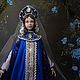  Русская красавица в синем наряде. Интерьерная кукла. Ekaterina-295. Ярмарка Мастеров.  Фото №6