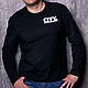 Черная мужская футболка с длинным рукавом, мужской лонгслив, Футболки и майки мужские, Новосибирск,  Фото №1