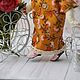 Текстильная игровая кукла Бабушка в цветочном платье, рост 24 см. Куклы и пупсы. Paper&Co (мастерская Веры Шелемех). Ярмарка Мастеров.  Фото №4
