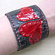 Order Bracelet, a Valentine from the skin. Marina Lambrozo leather and stone. Livemaster. . Bead bracelet Фото №3