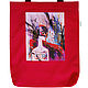 shopper: Pink bag with an author's print, Shopper, Moscow,  Фото №1