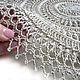 Knitted linen napkin 40 cm. Doilies. BarminaStudio (Marina)/Crochet (barmar). My Livemaster. Фото №4