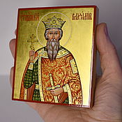 ВЯЧЕСЛАВ ЧЕШСКИЙ ,святой благоверный князь ,рукописная икона