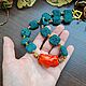 Necklace 'Karisma' coral,lava. Necklace. Shop. My Livemaster. Фото №4