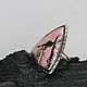 Cecile ring made of rhodonite and 925 sterling silver IV0005. Rings. Sunny Silver. My Livemaster. Фото №5