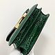 Order Handbag women's crocodile skin, in green. SHOES&BAGS. Livemaster. . Classic Bag Фото №3