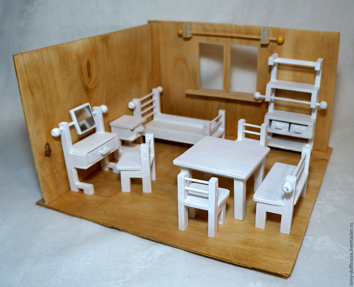 Мебель для кукольного домика из бумаги кухня