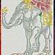 Design for machine embroidery. Happy elephant. Embroidery tools. Nata-xa_1. Online shopping on My Livemaster.  Фото №2
