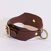 Субкультуры handmade. Livemaster - original item Leather Choker with Ring, BDSM Leather Collar, Leather Choker. Handmade.