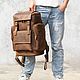 Дорожный рюкзак из натуральной кожи  crazy horse. Рюкзаки. Camelbags. Ярмарка Мастеров.  Фото №5