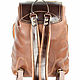Order Leather backpack 'Style 2' brown. Russian leather Guild. Livemaster. . Backpacks Фото №3