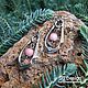 Silver earrings 'Ophelia' Rose quartz, shvenza silver 925, Earrings, Yalta,  Фото №1