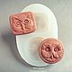 Mold owl owl Silicone mold for cabochons and pendants, Molds for making flowers, Astrakhan,  Фото №1