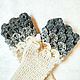 Order Mittens Dragon Scales Knitted Warm Mittens Gloves. Yuliya Chernova. Livemaster. . Mitts Фото №3