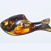 Сувениры и подарки handmade. Livemaster - original item Large collectible stone amber fish. Handmade.