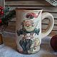 'Merry leapfrog'-A large ceramic mug, Mugs and cups, Ruza,  Фото №1