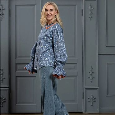 Одежда ручной работы. Ярмарка Мастеров - ручная работа Блузка с воланами. Handmade.