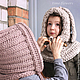 Вязаная шапка-капюшон «Bunny». Капюшоны. NewRareRu.Knitting (Вера). Ярмарка Мастеров.  Фото №5