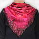 Red Silk Handkerchief 'Dance of Roses' silk satin 100%. Shawls1. Silk Batik Watercolor ..VikoBatik... My Livemaster. Фото №4