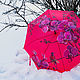 Order Umbrella with hand-painted Orchid and Bird. UmbrellaFineArt. Livemaster. . Umbrellas Фото №3