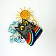 Order Brooch 'And I'll tie a rainbow...'. ETNOMIR (ethnomir). Livemaster. . Brooches Фото №3