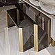 Комплект консолей из стекла и стали Abilius. Консоли. Osti. Интернет-магазин Ярмарка Мастеров.  Фото №2