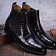 Chelsea ankle boots, crocodile leather, premium, in black. Chelsea boots. SHOES&BAGS. My Livemaster. Фото №6