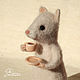 Мышка "Время пить кофе"