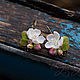 Earrings with flowers of Apple, Earrings, Vladivostok,  Фото №1