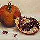 'King of fruits', pomegranates, oil painting, still life, Pictures, Novosibirsk,  Фото №1