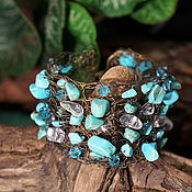Украшения handmade. Livemaster - original item Braided bracelet with quartz and howlite.. Handmade.