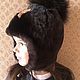 Order Mouton hat with pompom. Kids fur coat. Livemaster. . Baby hat Фото №3
