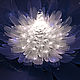 Картина `Цветок Ультрамарин`, вариант 1 (кадрирование по центру), в синей гамме.