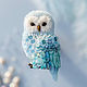 Brooch-Owl ' Mint lollipop». Owl is the barn owl. Brooches. Coffeelena. My Livemaster. Фото №5