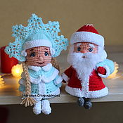 Материалы для творчества handmade. Livemaster - original item MK Santa Claus or Snow Maiden, a master class in crocheting. Handmade.