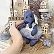 Тедди слон — Коллекционная интерьерная игрушка ручной работы, teddy. Тедди Зверята. handmade_toys.lab | Добрые тедди. Ярмарка Мастеров.  Фото №9