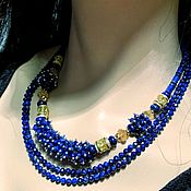 Украшения handmade. Livemaster - original item Necklace with lapis lazuli and citrine. Handmade.
