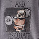 Мужская толстовка с росписью с мопсом Shut up and Squat. Свитшоты мужские. Даша Лапшина - Роспись Одежды. Интернет-магазин Ярмарка Мастеров.  Фото №2