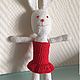 Bunny in red dress, Amigurumi dolls and toys, Lipetsk,  Фото №1