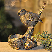 Для дома и интерьера handmade. Livemaster - original item Candle holder bird on a branch Antique with gold Christmas New Year. Handmade.
