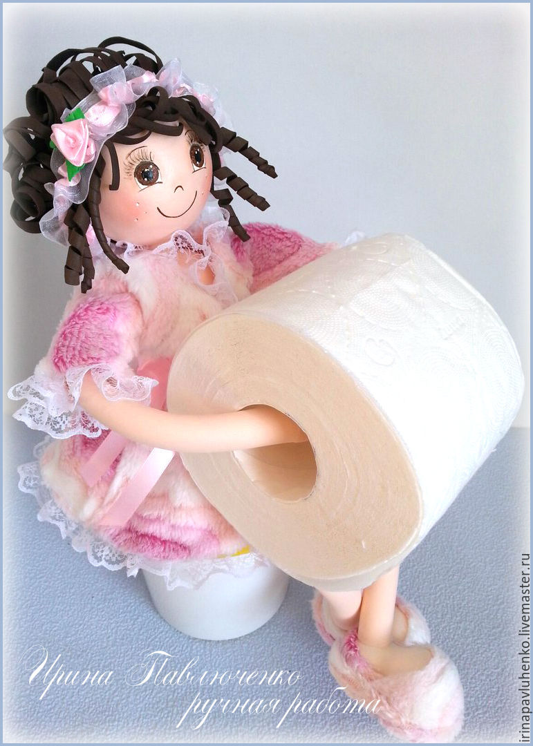 toilet paper holder dolls