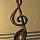 Hand Carved Wooden Celtic Love Spoon "Treble Clef". Spoons. woodjuniper (woodjuniper). Online shopping on My Livemaster.  Фото №2