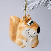 Сувениры и подарки handmade. Livemaster - original item Squirrel Toy for Christmas tree. Handmade.
